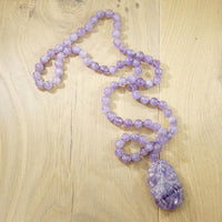 Felicitous Chinese Amethyst Plum Necklace