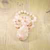 Sumptuous Carved Rose Quartz Peach Necklace