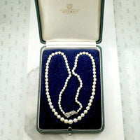 Graduated Mikimoto Pearls in Original Box