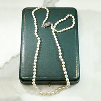 Graduated Mikimoto Pearls in Original Box