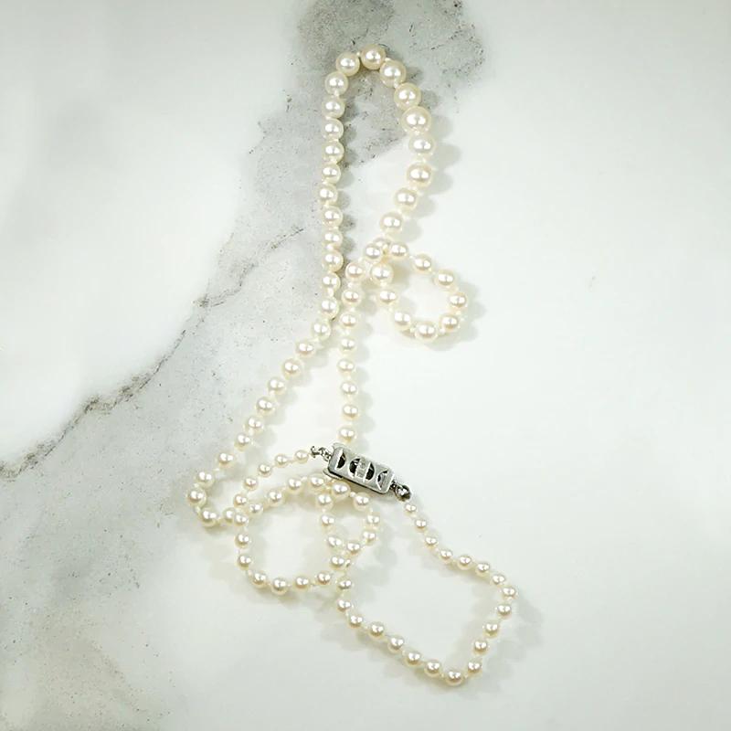 Graduated Mikimoto Pearls in Original Box