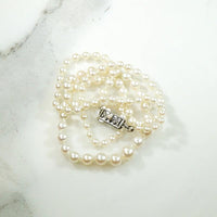 Graduated Mikimoto Pearls in Original Box