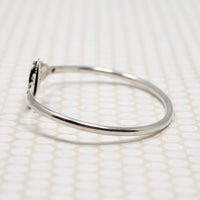 "E" for Edwardian Engraved Sterling Bangle