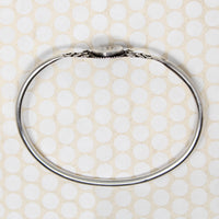 "E" for Edwardian Engraved Sterling Bangle