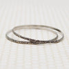 Pair of Slim Engraved Silver Bangles