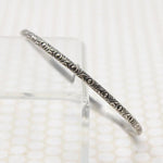 Pair of Slim Engraved Silver Bangles