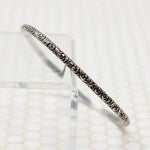 Pair of Slim Engraved Silver Bangles
