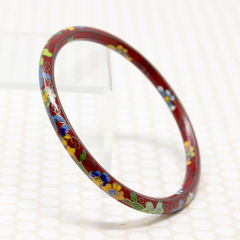Pair of Colorful Cloisonné Enamel Bangles