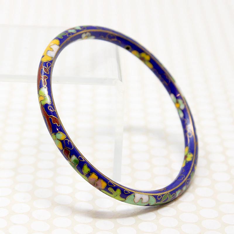 Pair of Colorful Cloisonné Enamel Bangles
