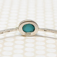 HOB Mexican Modernist Silver & Turquoise Bangle