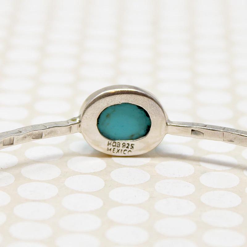 HOB Mexican Modernist Silver & Turquoise Bangle