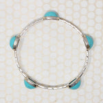 HOB Mexican Modernist Silver & Turquoise Bangle
