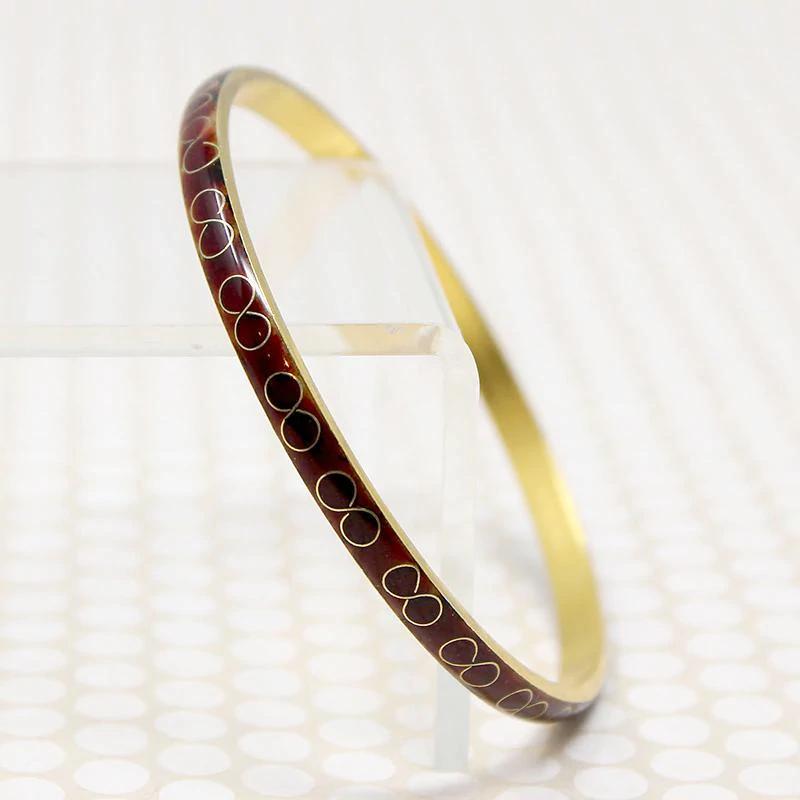 Pair of Cloisonné Enamel Bangles in Fruity Colors