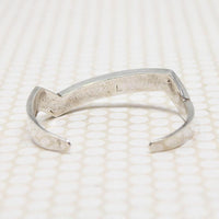 Lightning Bolt Cuff of Turquoise Inlay in Silver