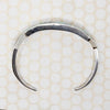 Lightning Bolt Cuff of Turquoise Inlay in Silver