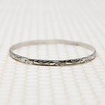 Swirling Silver Mid Century Danecraft Bangle