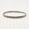 Sweet Engraved Silver Leaves & Flowers Bangle