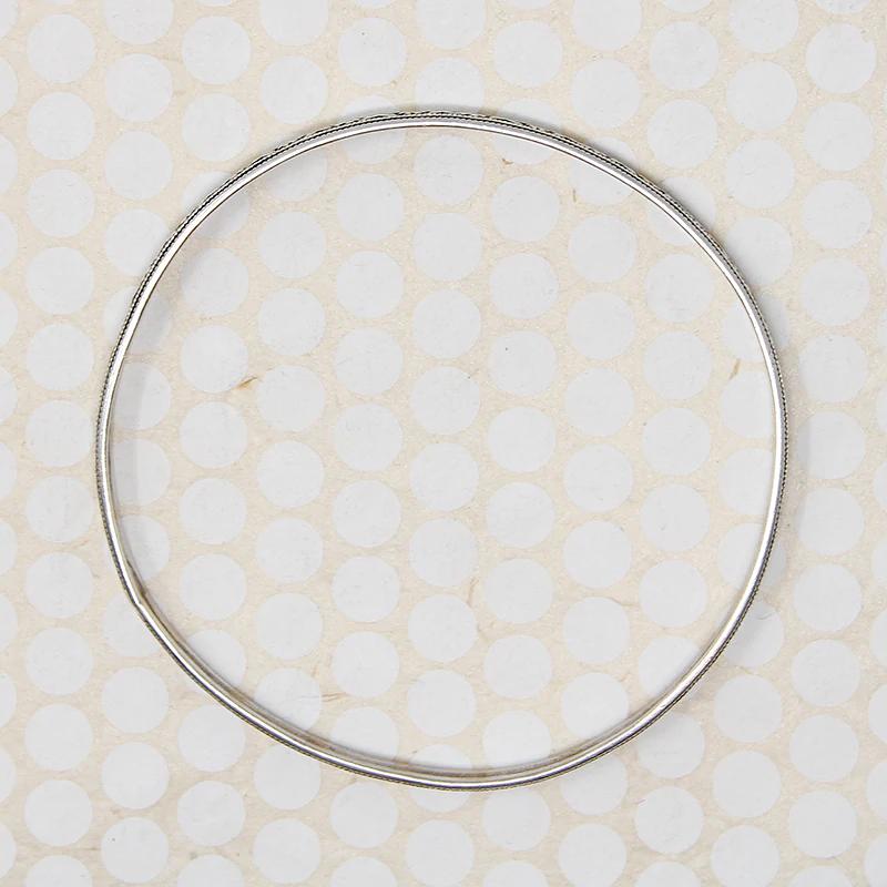 Sweet Engraved Silver Leaves & Flowers Bangle