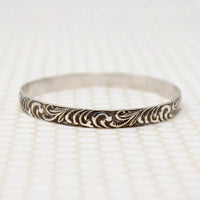 Substantial Neoclassical Sterling Silver Bangle