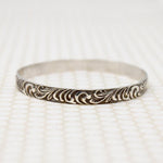 Substantial Neoclassical Sterling Silver Bangle