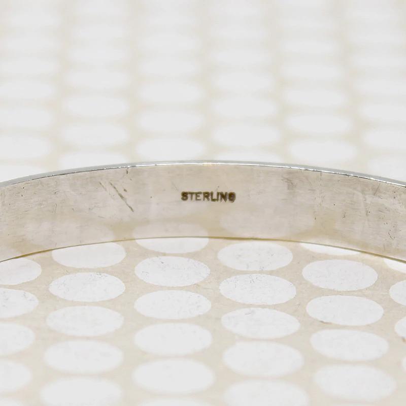 Substantial Neoclassical Sterling Silver Bangle