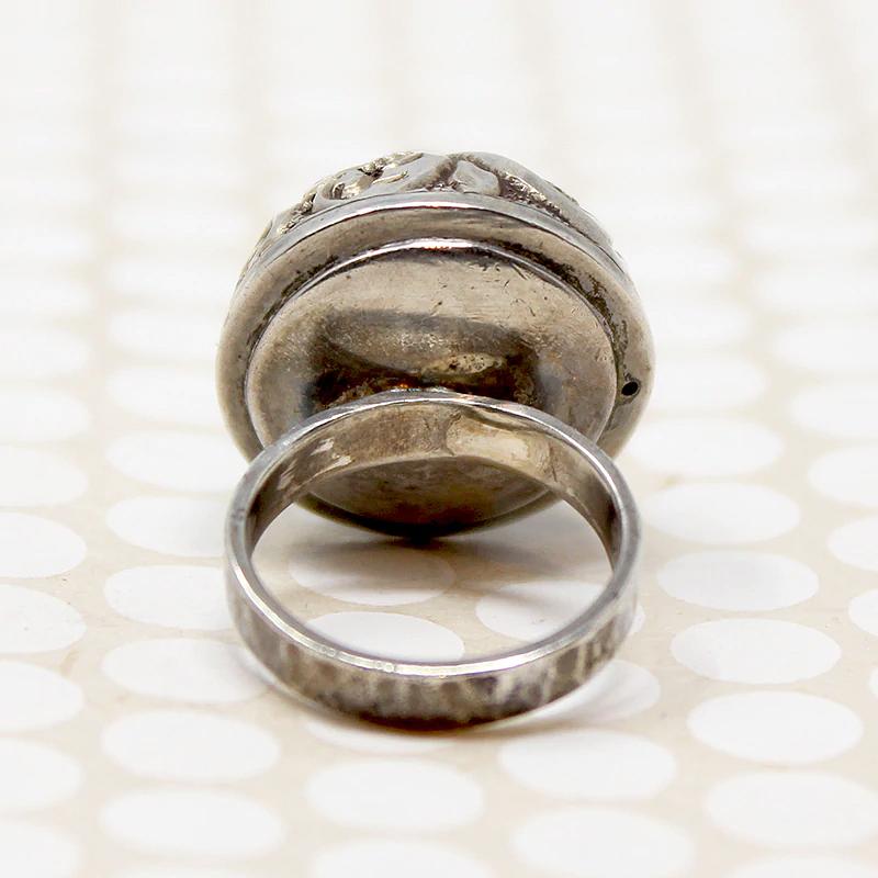 Bohemian Silver Repoussé Dome Ring