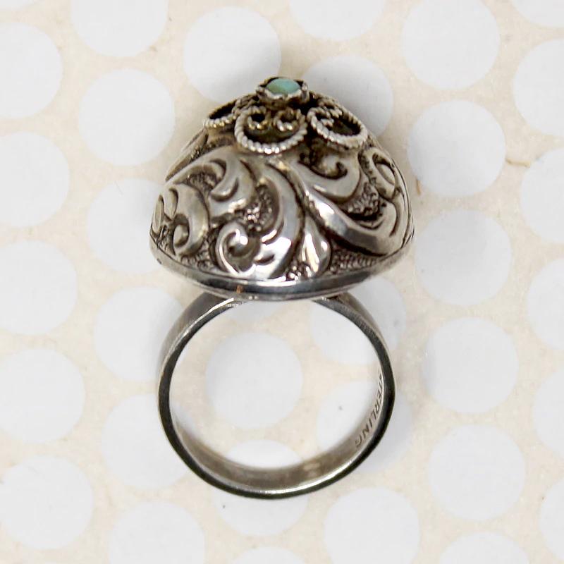 Bohemian Silver Repoussé Dome Ring