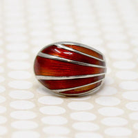 Juicy Guilloché Enamel Ring by D. Andersen