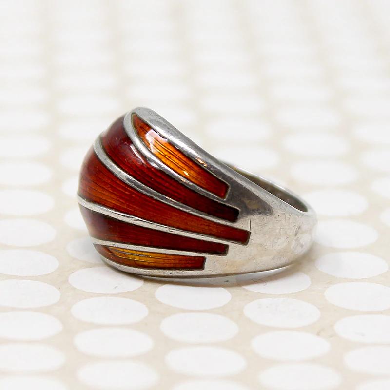 Juicy Guilloché Enamel Ring by D. Andersen