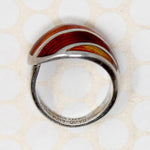 Juicy Guilloché Enamel Ring by D. Andersen