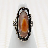 Sunset Abalone in Edwardian Sterling Ring