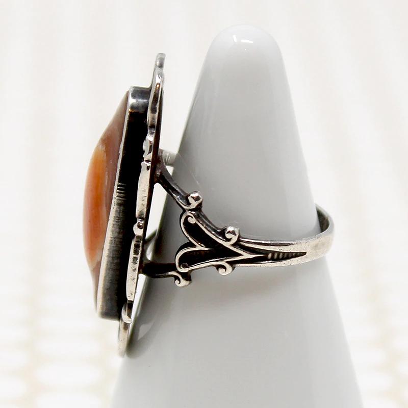 Sunset Abalone in Edwardian Sterling Ring