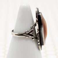Sunset Abalone in Edwardian Sterling Ring