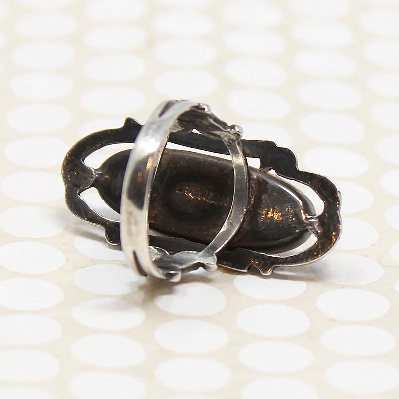 Sunset Abalone in Edwardian Sterling Ring