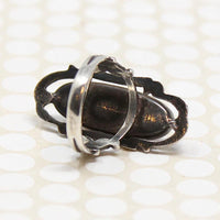 Sunset Abalone in Edwardian Sterling Ring