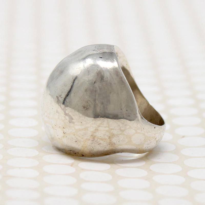 Artfully Dented Sterling Silver Dome Ring