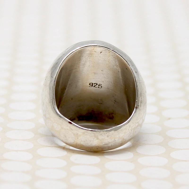 Artfully Dented Sterling Silver Dome Ring