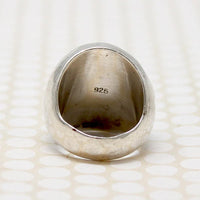 Artfully Dented Sterling Silver Dome Ring