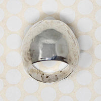Artfully Dented Sterling Silver Dome Ring