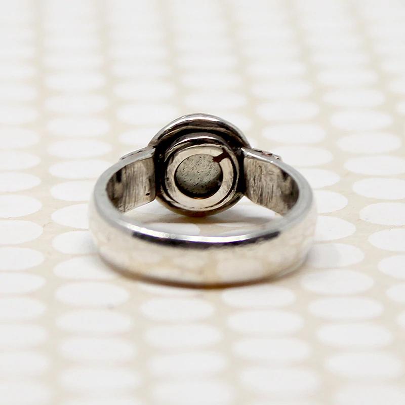 Labradorite Cabochon in Sterling Ring