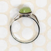 Olive Green Turquoise in Sterling Ring