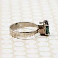 Intense Turquoise in Simple Silver Solitaire