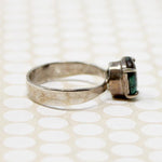 Intense Turquoise in Simple Silver Solitaire