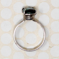 Intense Turquoise in Simple Silver Solitaire