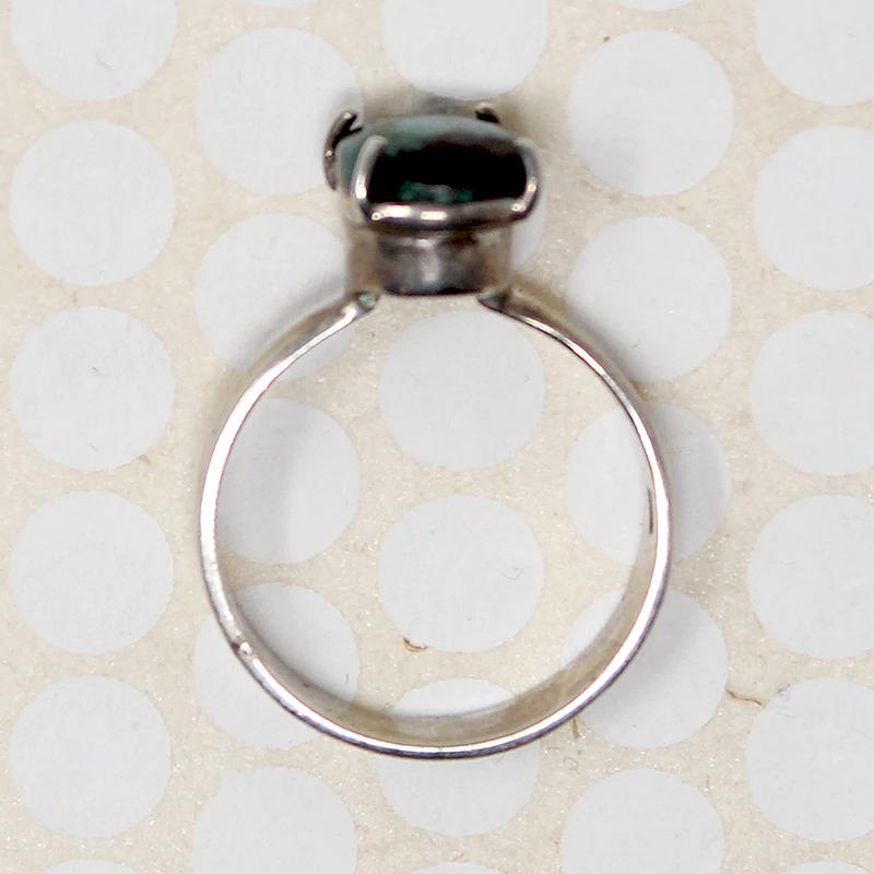 Intense Turquoise in Simple Silver Solitaire