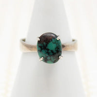 Intense Turquoise in Simple Silver Solitaire