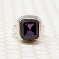 Gorgeous Amethyst in Chunky Sterling Ring
