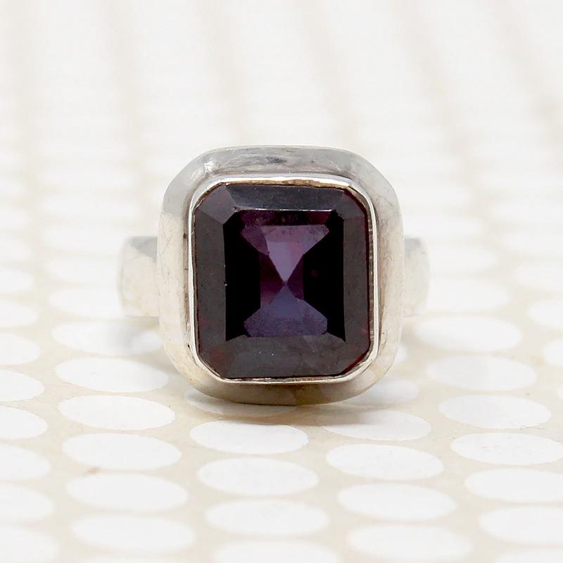 Gorgeous Amethyst in Chunky Sterling Ring