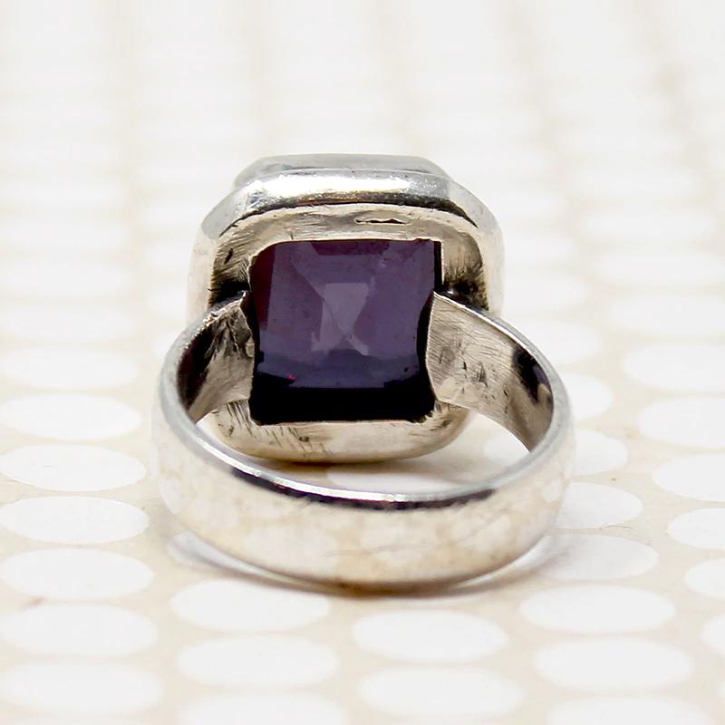 Gorgeous Amethyst in Chunky Sterling Ring