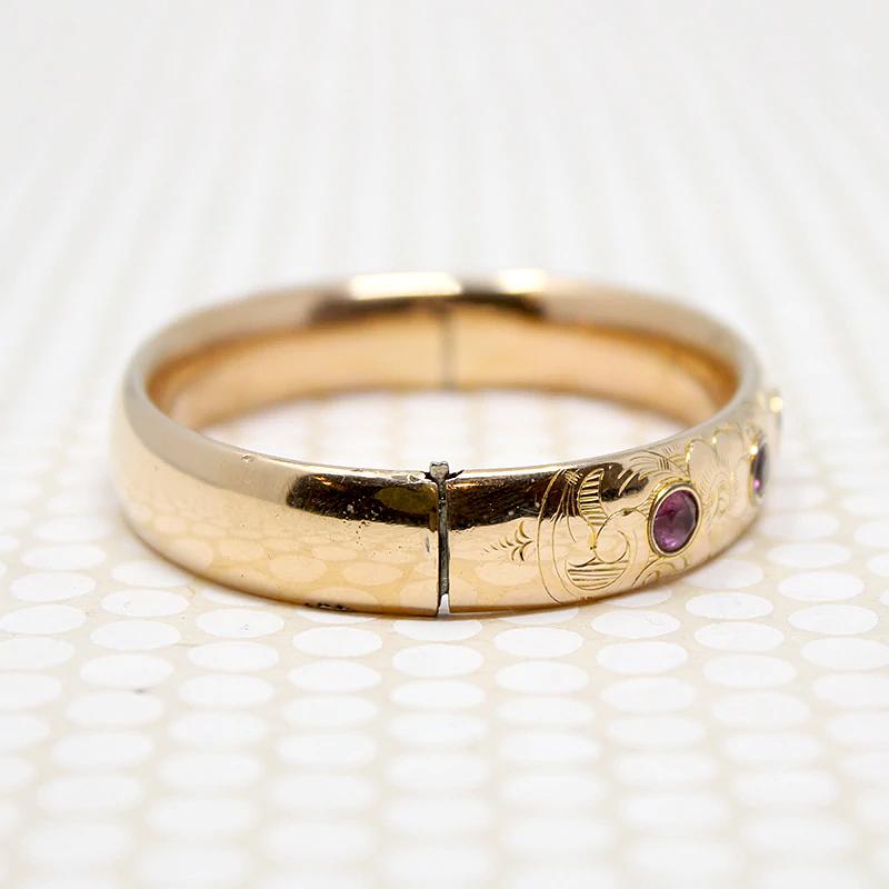 Blushing Beauty Rosy Bangle with Pink Paste